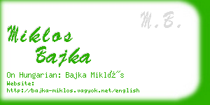 miklos bajka business card